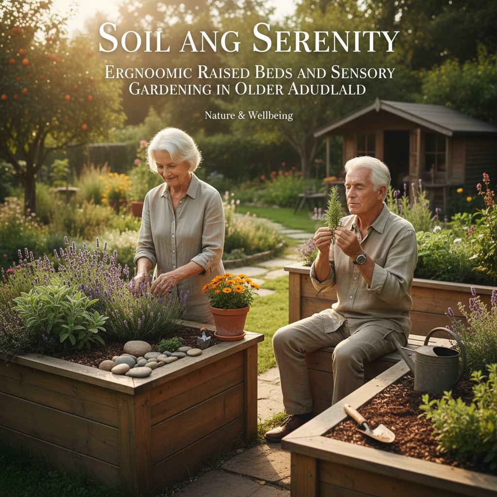 Suelo y serenidad: bancales elevados ergonómicos y jardinería sensorial en la edad adulta avanzada