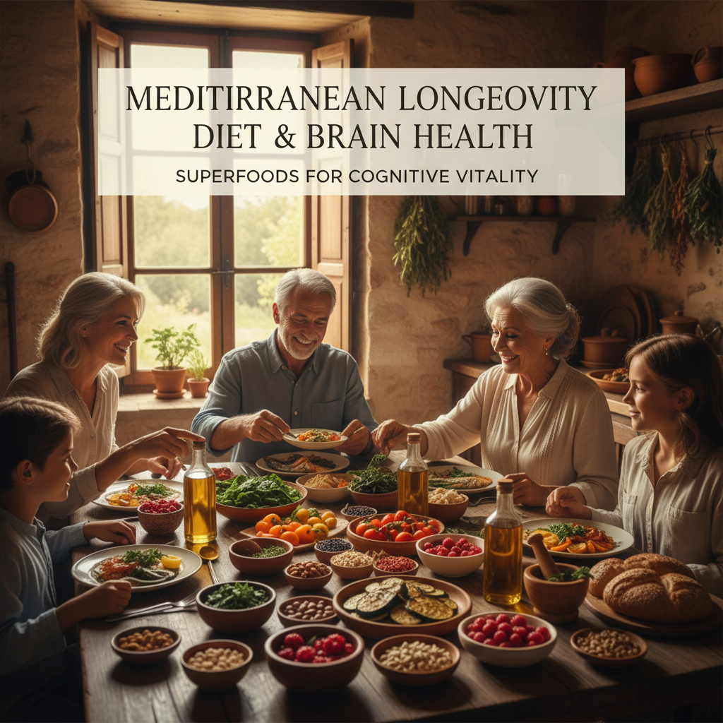 Mediterranean Longevity Diet & Brain Health: Superfoods for Cognitive Vitality