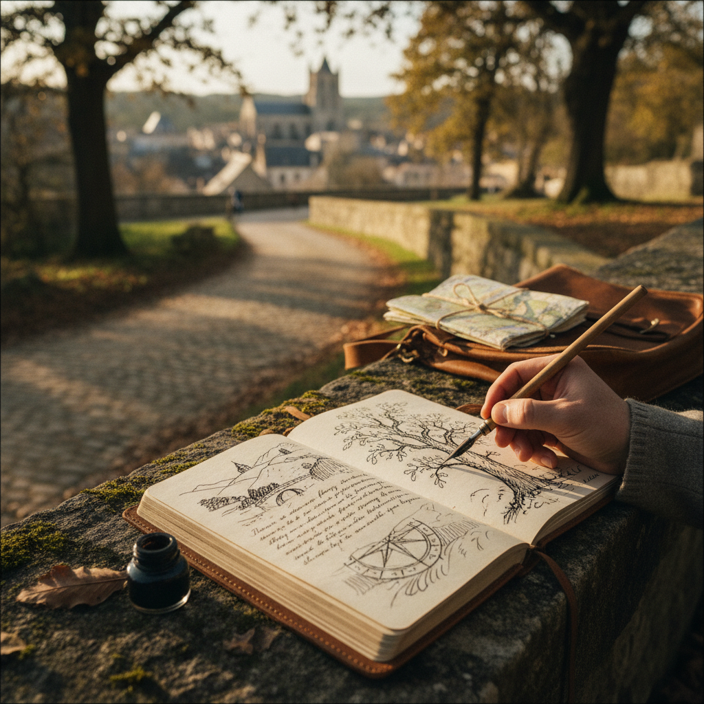 The Solitary Pilgrim's Journal: Keeping Daily Ink Sketches on Long Trails