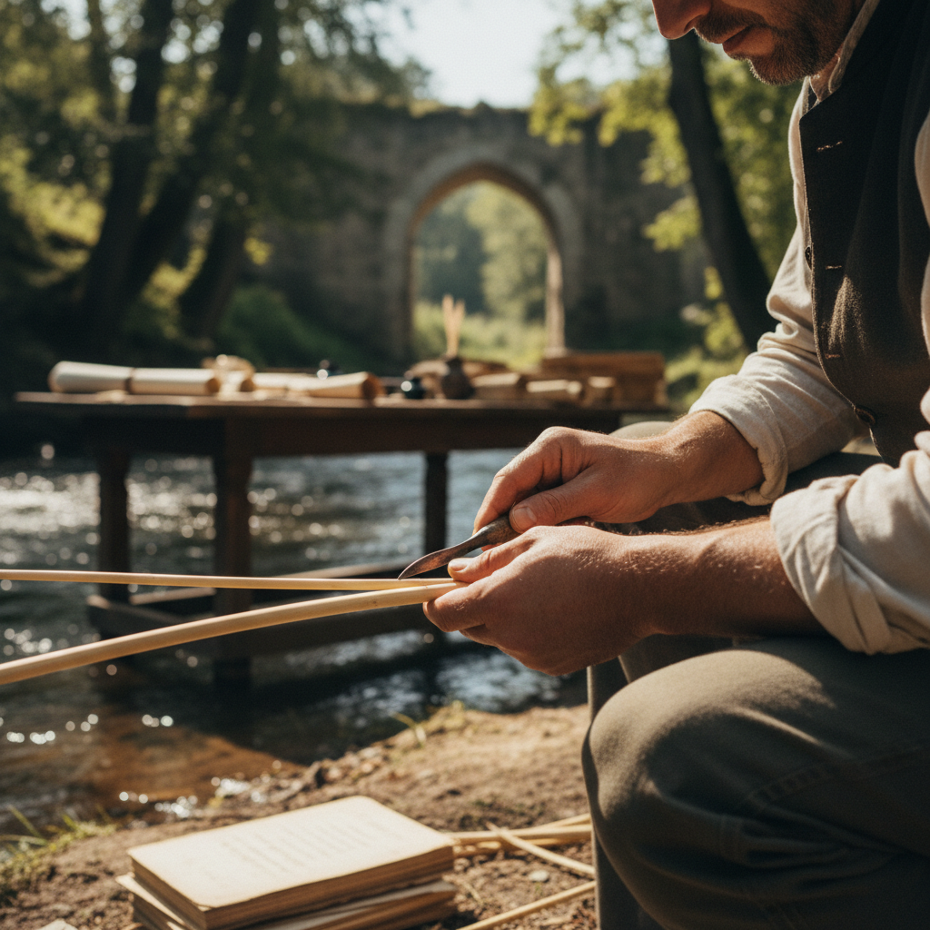The Calligrapher's Reed Pen: Cutting River Reeds for Inscribed Certificates