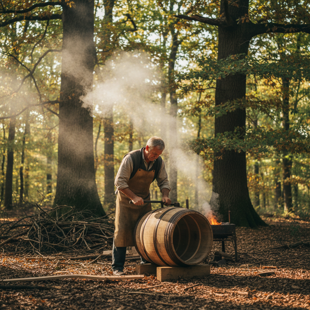The Cooper's Oak Cask: Shaping Staves with Steam and Iron Hoops