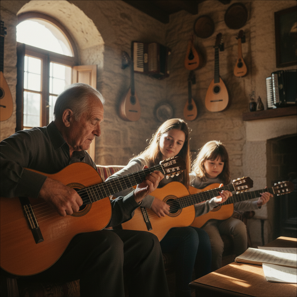 The Spanish Classical Guitar: Cedar Soundboards and Family Strumming Traditions