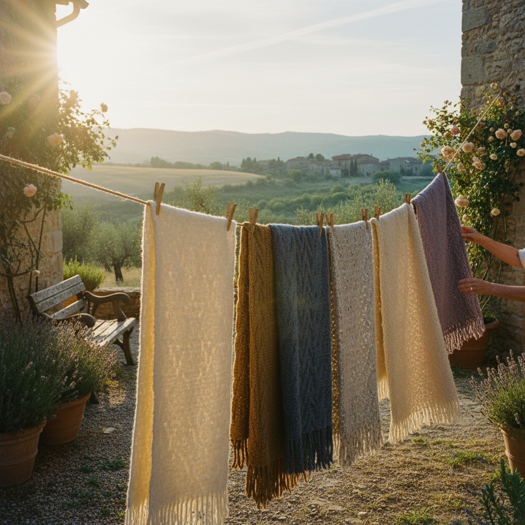 Airing Wool Blankets on the Line: Sunlight, Fresh Breeze, and Seasonal Care