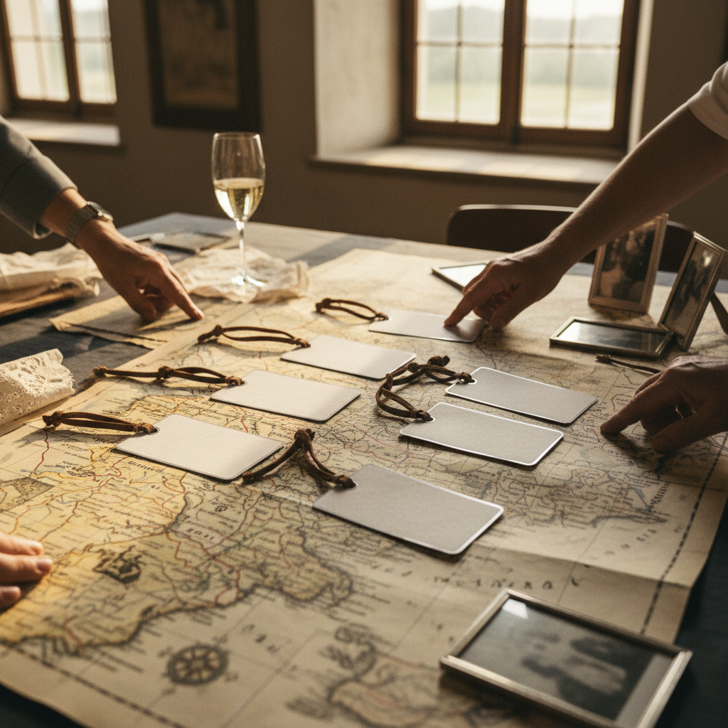 Family Reunion Name Badges: Connecting Distant Cousins Over Old Maps