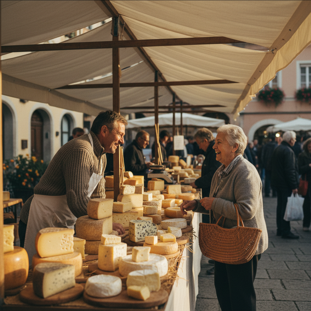 The Wednesday Market Stall: Fresh Cheeses, Canvas Awnings, and Catching Up