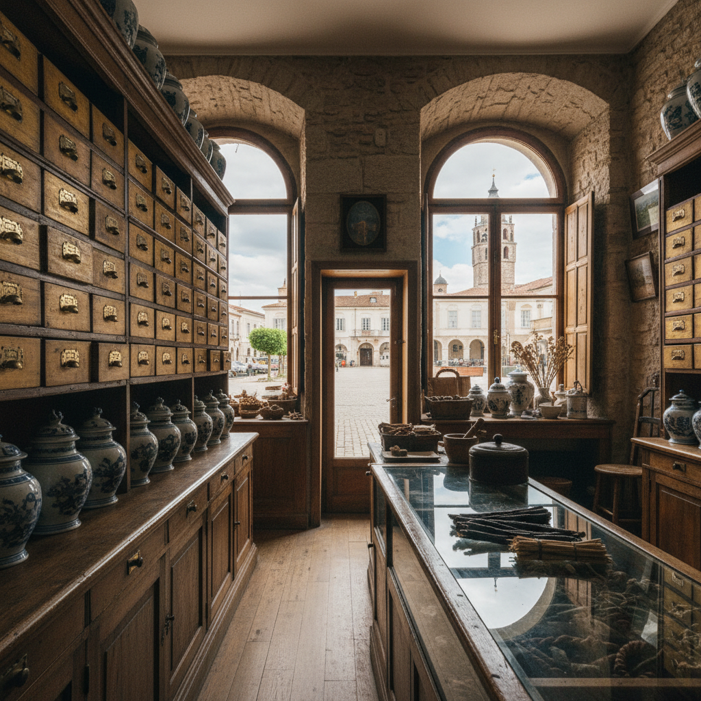 The Oldest Apothecary Shop: Gilded Drawers, Porcelain Jars, and Licorice Sticks