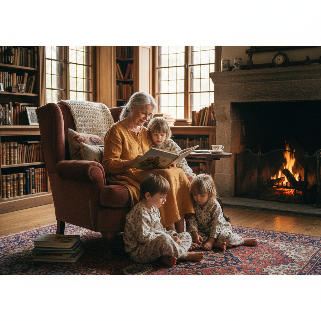 The Storytelling Armchair: Where Grandparents Read Tales Before Bedtime