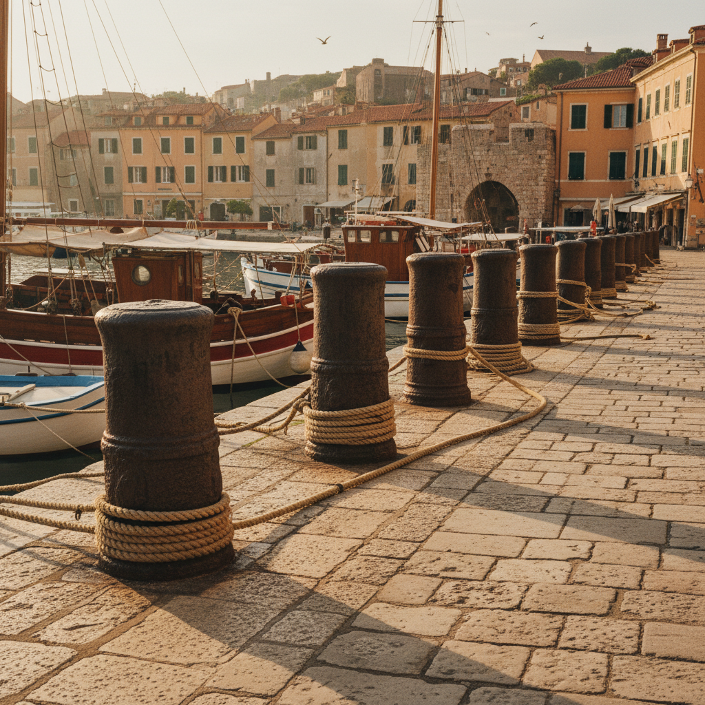 Mooring Bollards Carved from Ship Cannons: Historic Iron Along European Quays