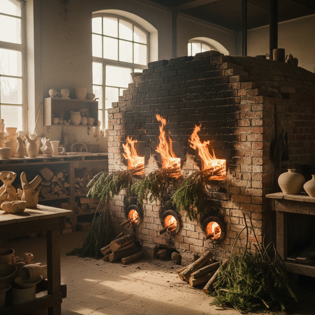 The Wood-Fired Brick Kiln: Stoke Holes, Fir Boughs, and 1000-Degree Flame