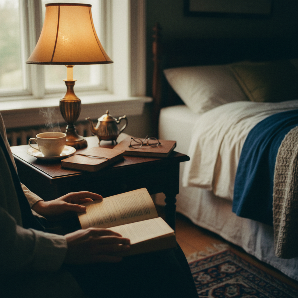 The Soft Glow of the Bedside Lamp: Turning the Page of an Absorbing Novel