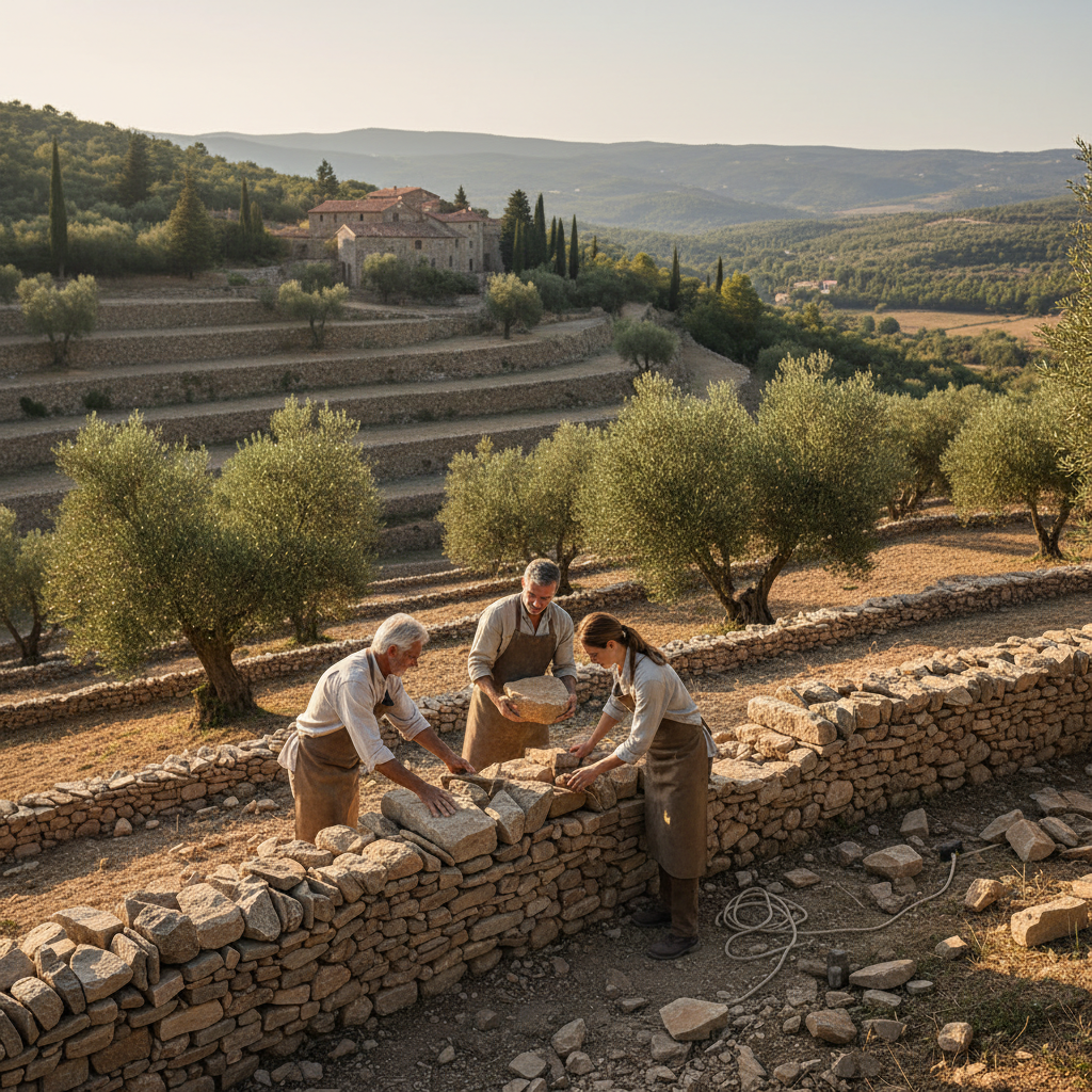 Olive Terrace Construction: Drystone Walls Built Across Five Generations — visual companion 3