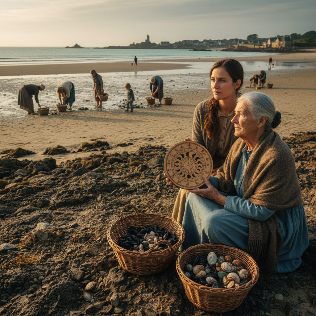 Tidal Basin Foraging: Grandmother's Shellfish Basket and Moon Calendars — visual companion 3