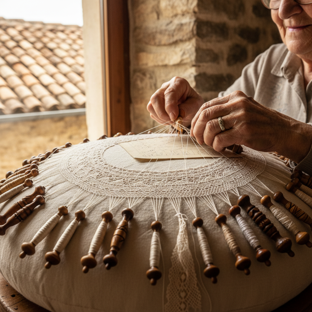 Lace Bobbin Pillows: Delicate Bobbin Patterns Handed Down in Belgian and Catalan Towns — visual companion 2