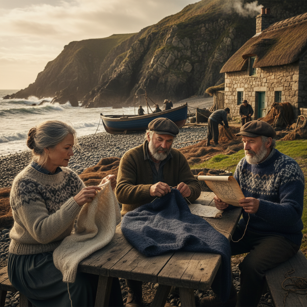 Hand-Knitted Gansey Sweaters: Unique Family Stitch Patterns for Sea Safety — visual companion 3