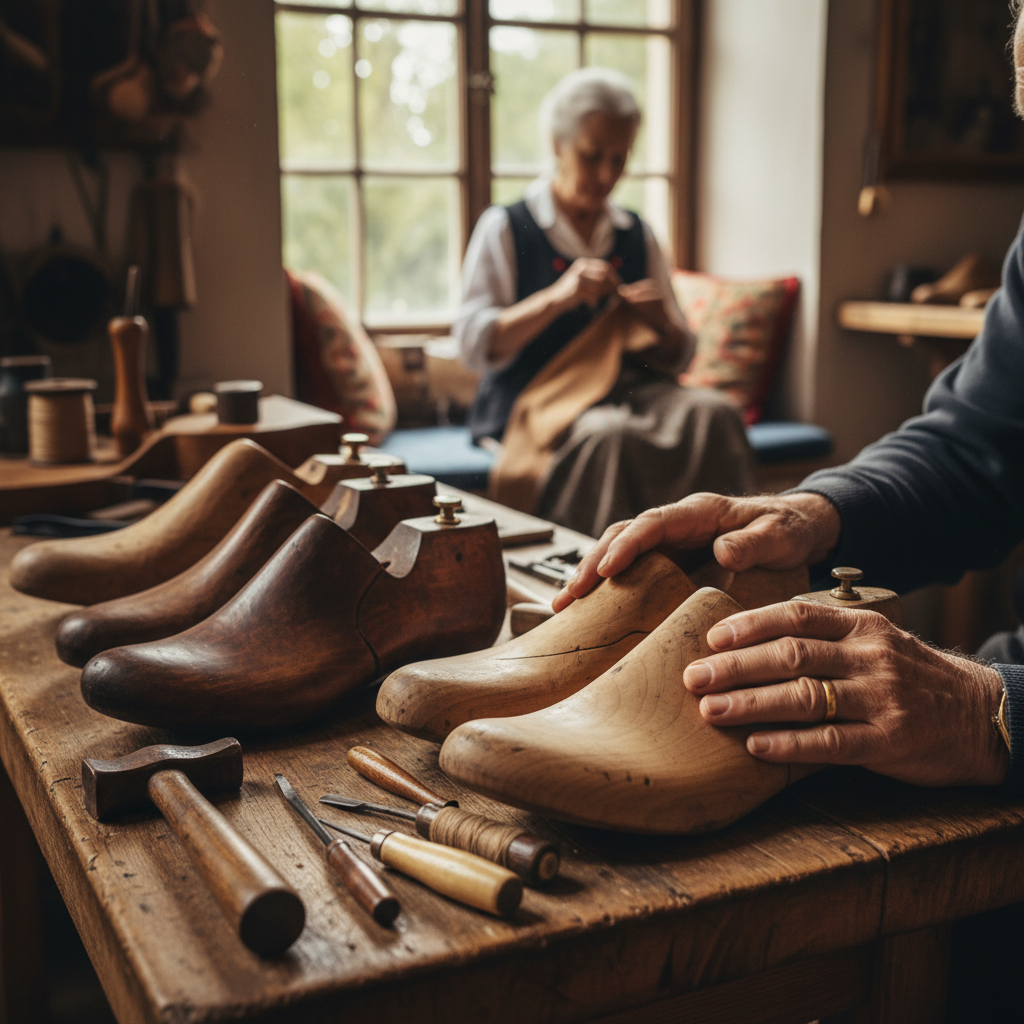 The Cobbler's Last: Carved Wooden Shoe Forms for Grandparents' Feet — visual companion 2