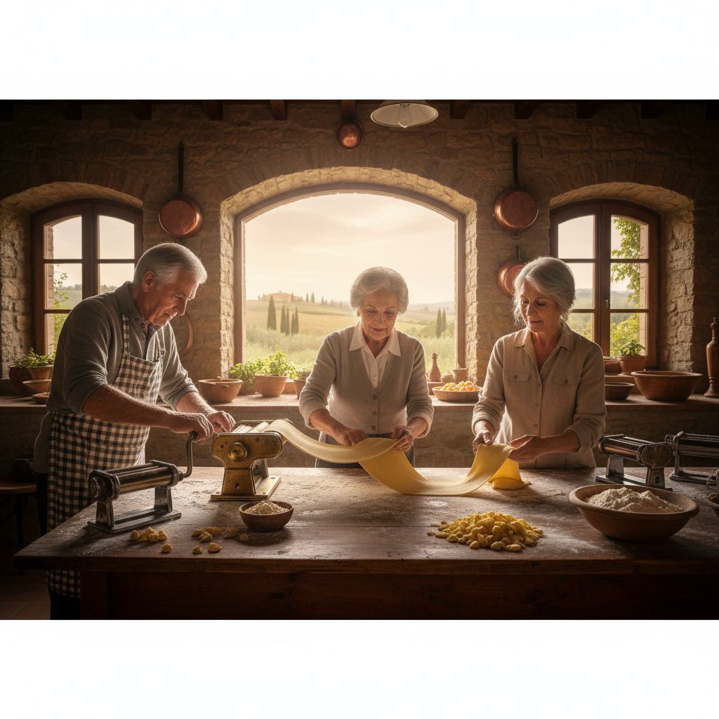 Hand-Cranked Pasta Rollers: Semolina Dough Kneaded by Three Generations — visual companion 3