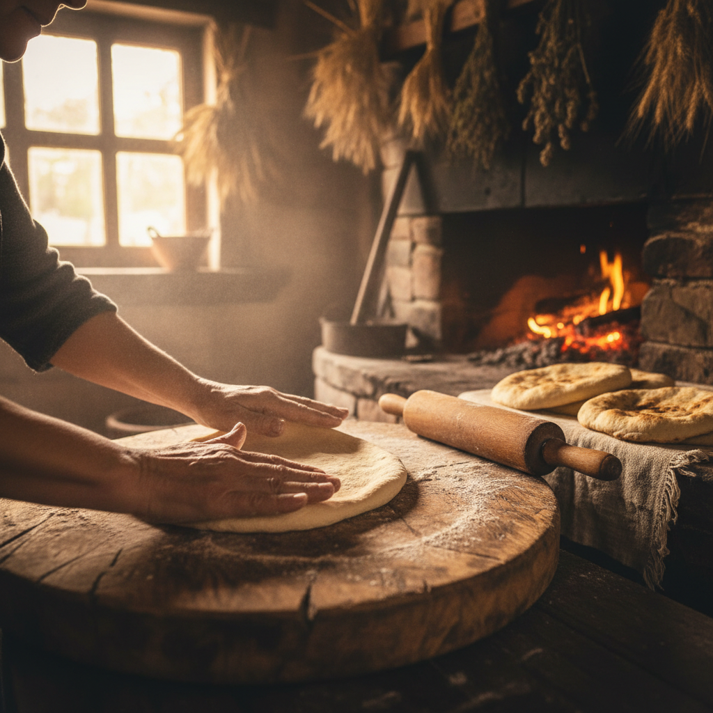 Hand-Rolled Flatbreads: Hearthstone Baking on Autumn Evenings — visual companion 2
