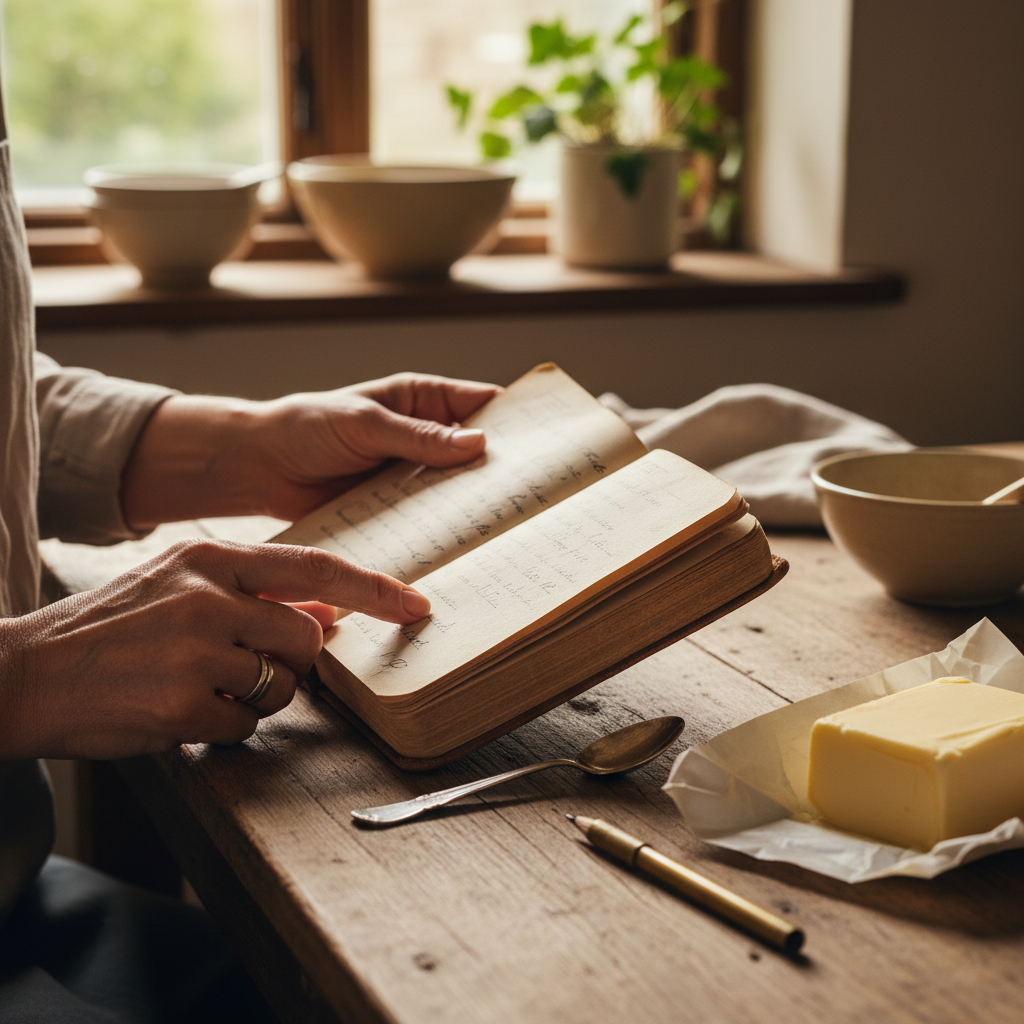 The Handwritten Recipe Booklet: Deciphering Faded Pencil Ratios and Butter Measurements — visual companion 2