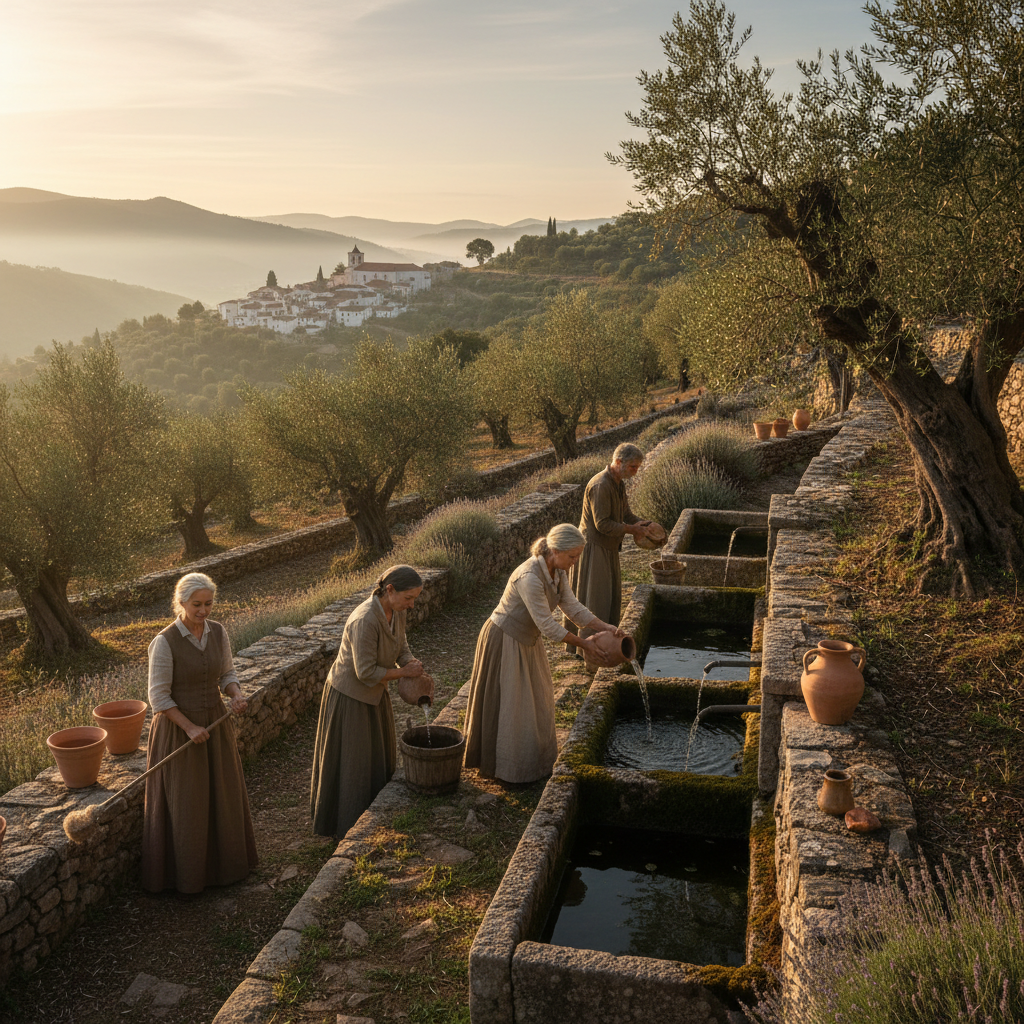 Rainwater Cisterns in the Orchard: Stone Troughs and Morning Watering Rituals — visual companion 3