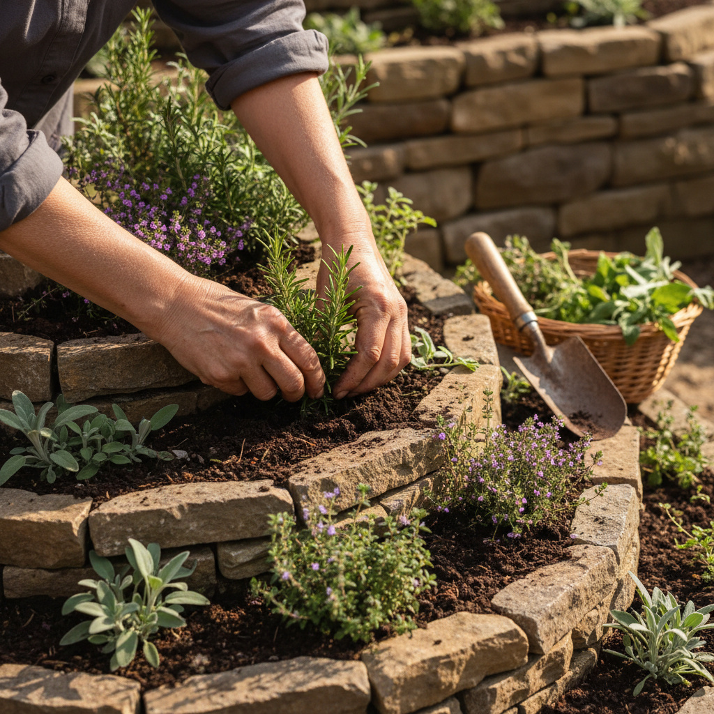 The Herb Spiral: Thyme, Sage, and Rosemary Planted for Year-Round Kitchen Use — visual companion 2