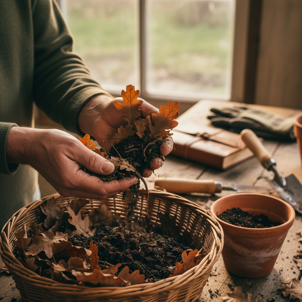 The Winter Composting Routine: Oak Leaves, Soil Care, and Spring Readiness — visual companion 2