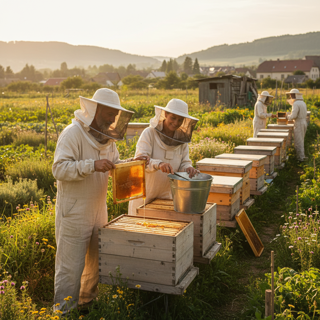 Beekeeping in the Allotment: Wooden Top-Bar Hives and Late Summer Honey Extraction — visual companion 3