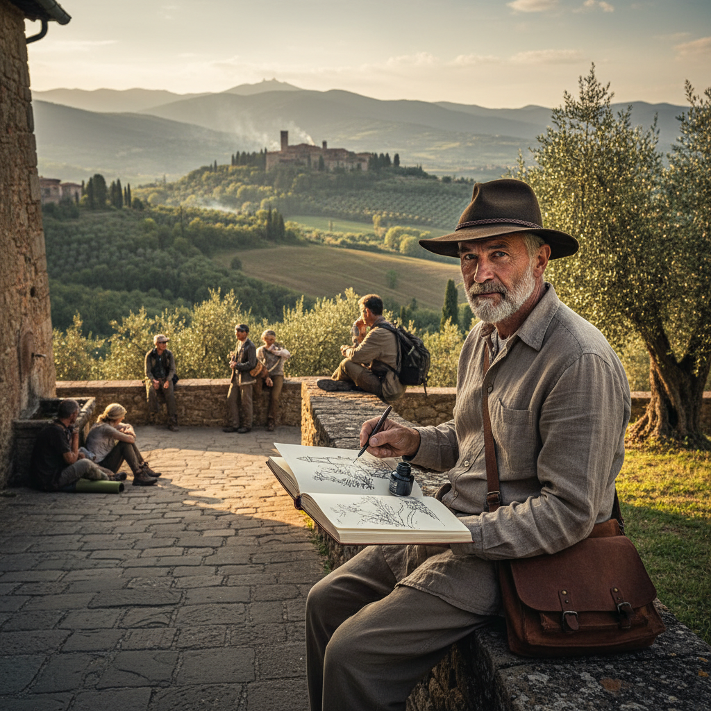 The Solitary Pilgrim's Journal: Keeping Daily Ink Sketches on Long Trails — visual companion 3