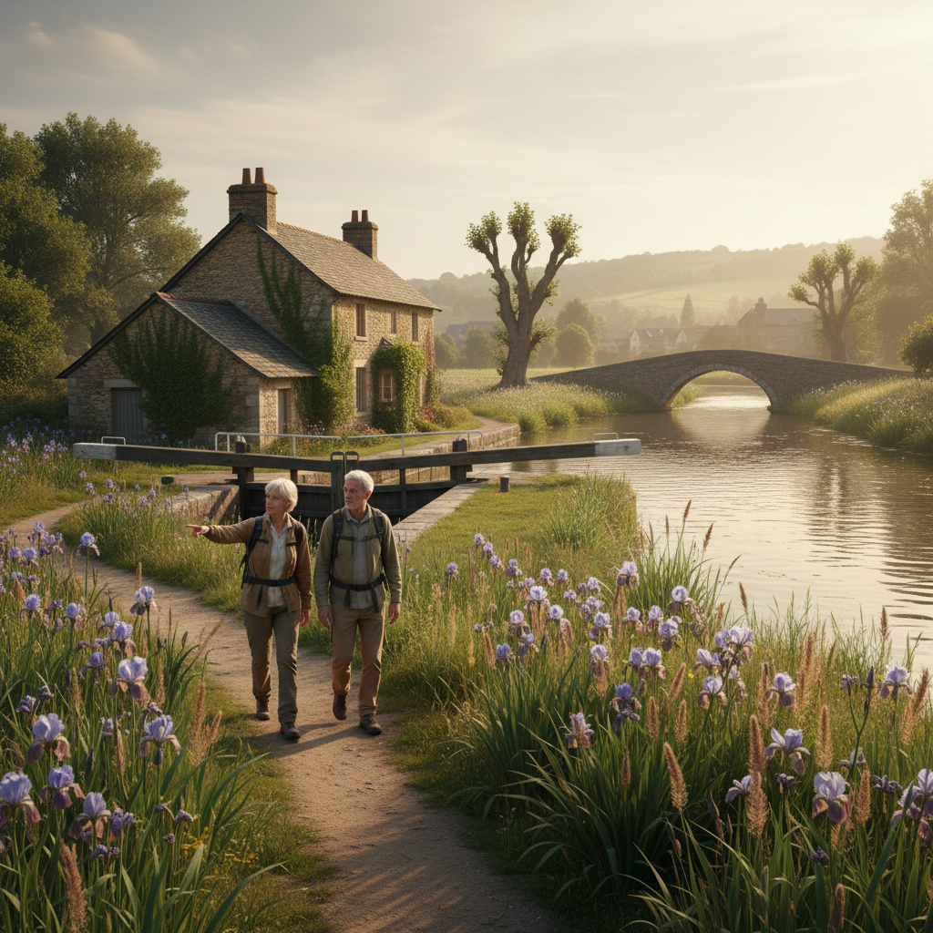 Canal Towpath Rambling: Level Walking, Wild Iris, and Historic Lock Cottages — visual companion 3