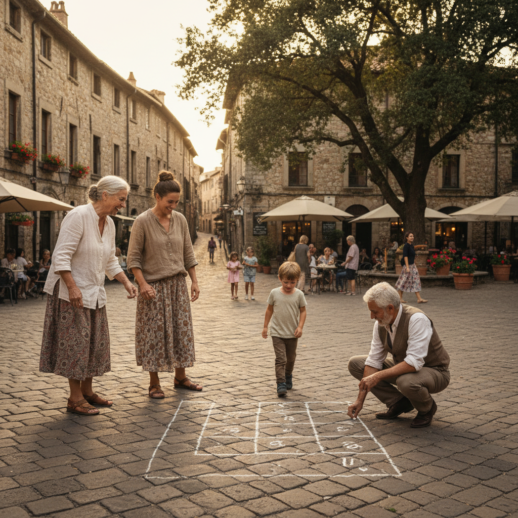 Hopscotch Chalk Grids: Pavement Games Shared Between Grandmothers and Children — visual companion 3