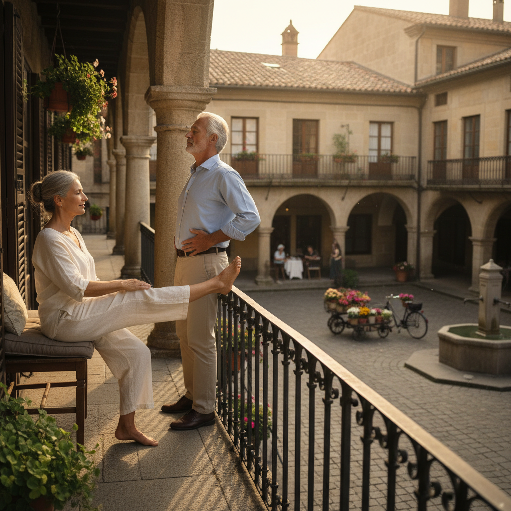 Morning Balcony Mobility: Gentle Ankle Rotations and Soft Breathing in Sunlight — visual companion 3