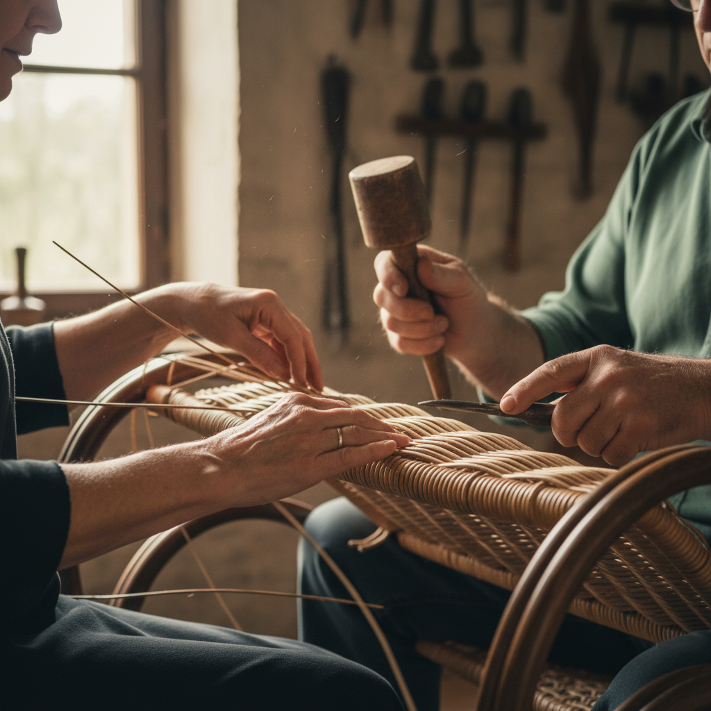 The Wicker Rocking Chair: Rhythm, Spinal Comfort, and Quiet Posture — visual companion 2