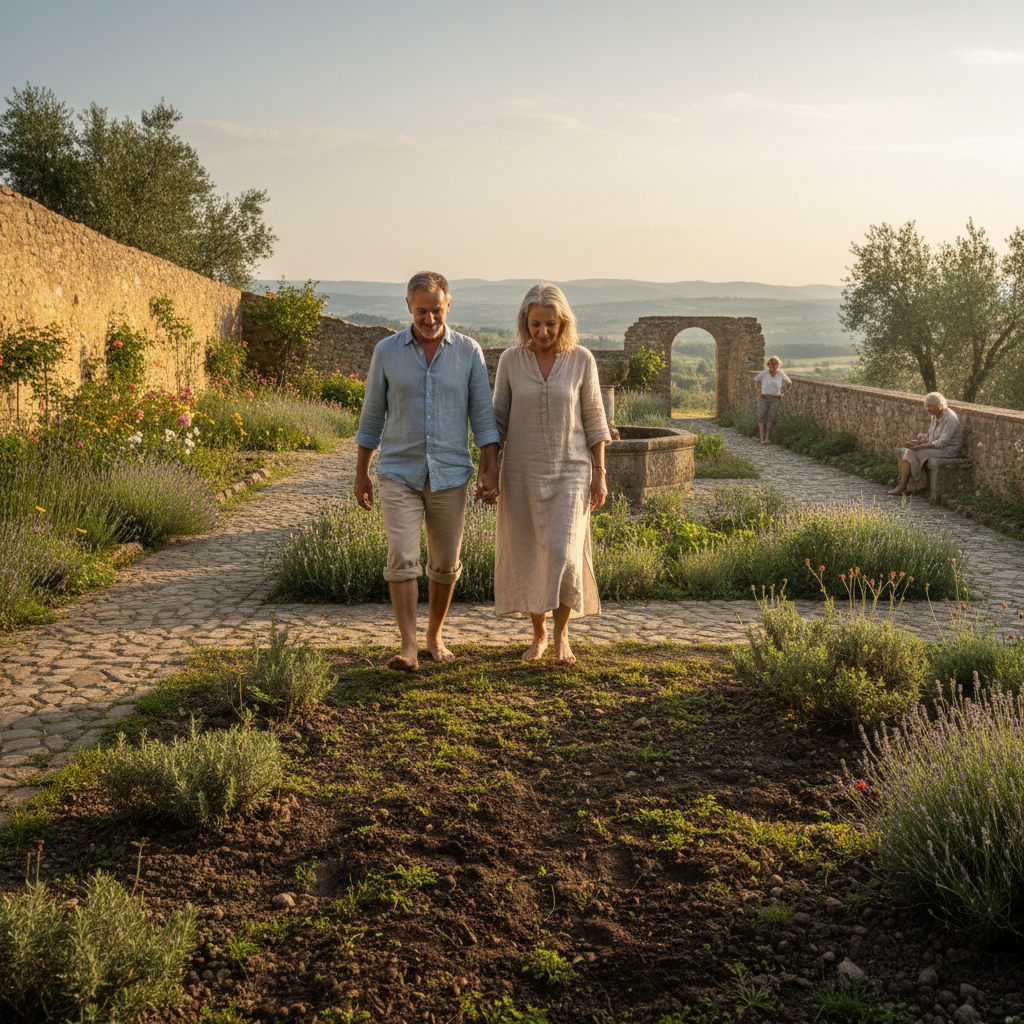 Barefoot Garden Walking: Earthing, Sensory Soles, and Ground Stability — visual companion 3