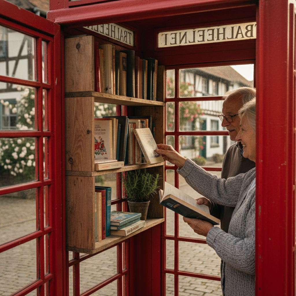 The Village Lending Shelf: Reclaimed Telephone Boxes Reborn as Community Libraries — visual companion 2