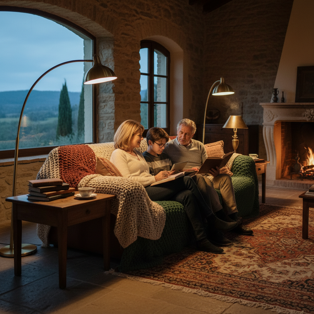 The Family Reading Nook: Brass Goose-Neck Lamps, Wool Throws, and Quiet Evenings — visual companion 3
