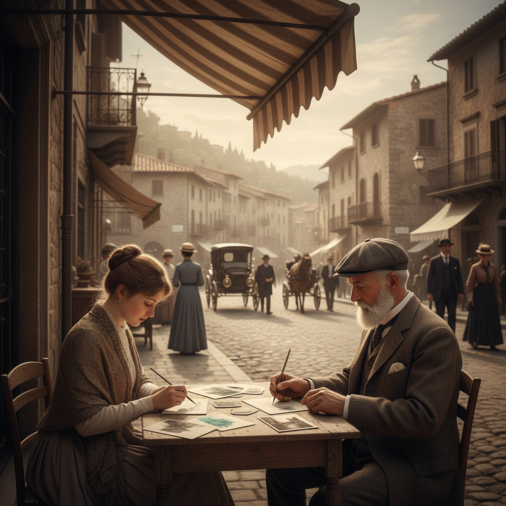 Calamus and Dip-Pen Postcards: Street Scenes Captured in 1910 Hand-Tinted Cards — visual companion 3