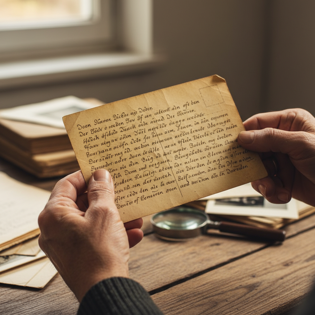 Deciphering German Sütterlin Script in Ancestral Postcards — visual companion 2
