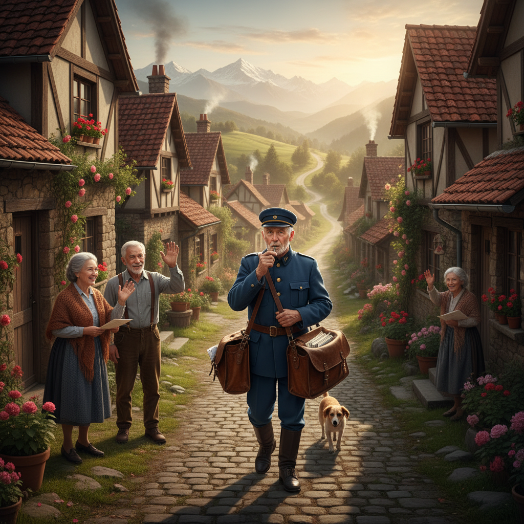 The Postman's Leather Satchel: Morning Whistles and Village News Delivery — visual companion 3