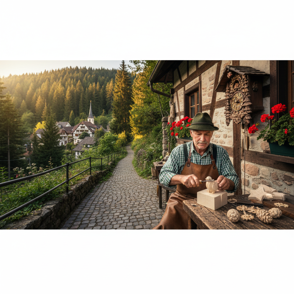 The Cuckoo Clock from the Black Forest: Hand-Carved Linden Wood and Weights — visual companion 3