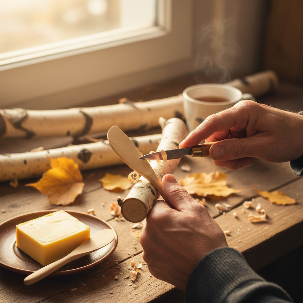 Whittling Butter Knives from Birch Branches: Safe Autumn Carving Techniques — visual companion 2