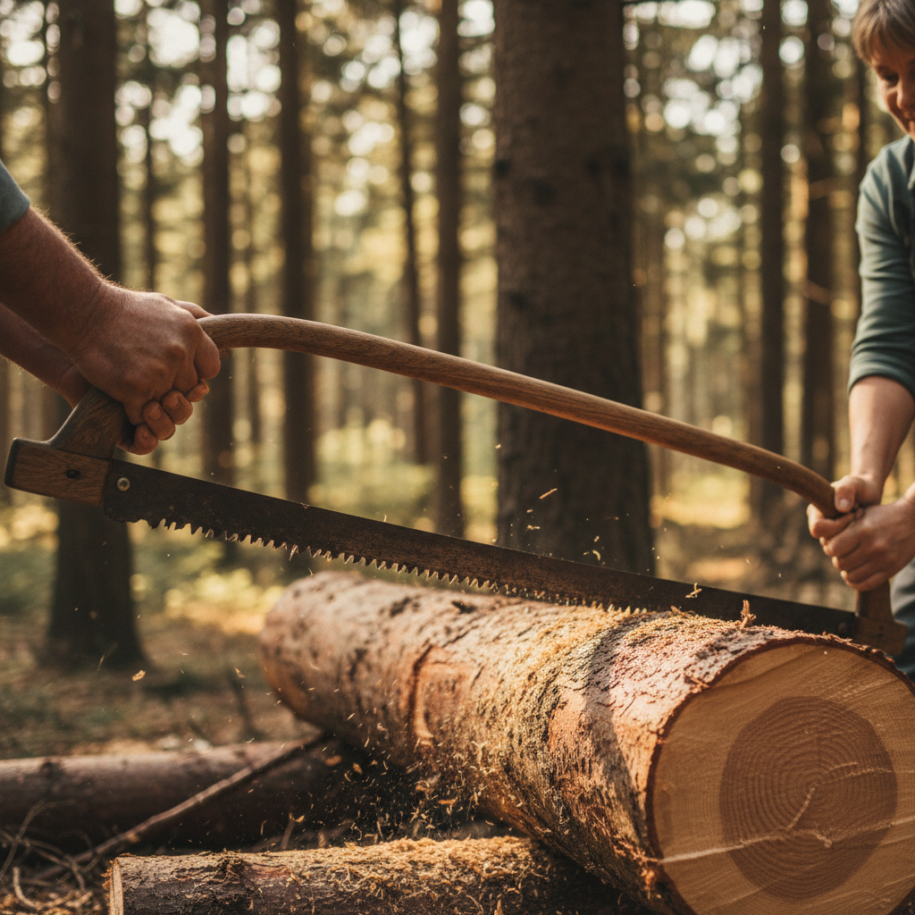 The Woodcutter's Crosscut Saw: Two-Handed Rhythm and Timber Scents — visual companion 2