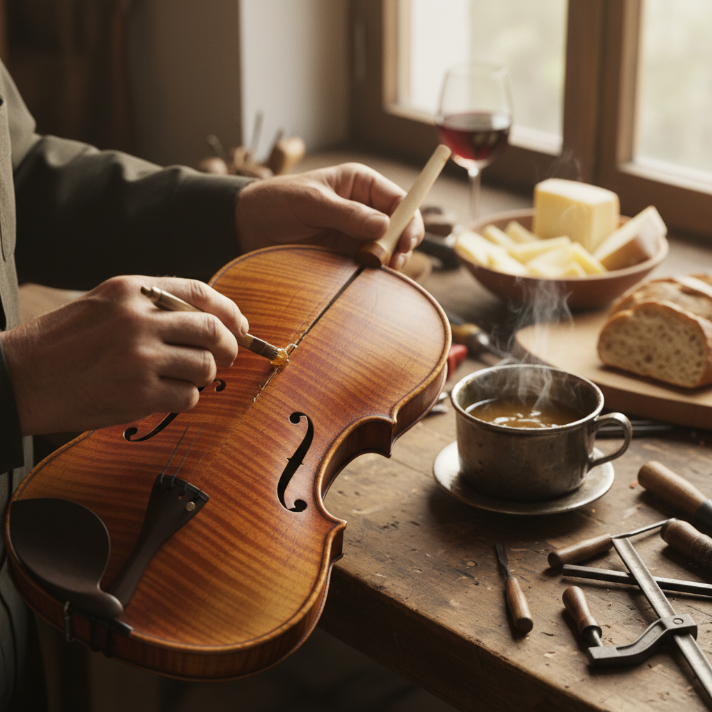 Restoring an Inherited Fiddle: Animal Glues, Soundposts, and Maple Backs — visual companion 2