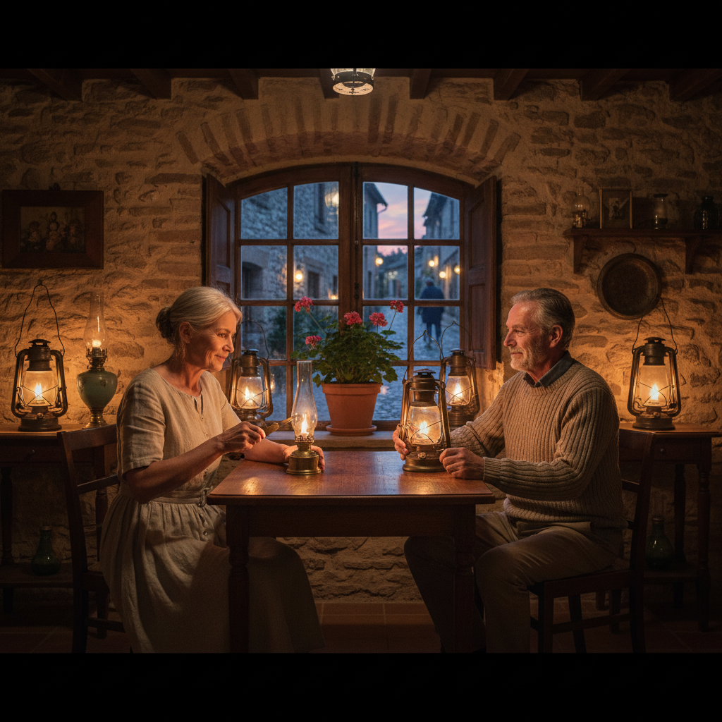 Oil Lamps and Wick Trimming: Soft Evening Illumination and Calm Conversations — visual companion 3