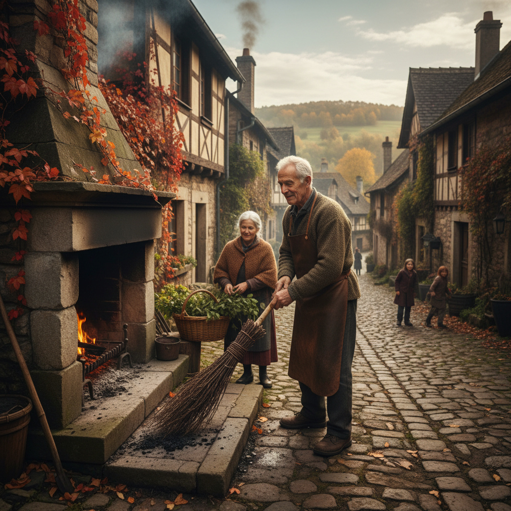 The Chimney Hearth Sweeper: Birch Twig Brooms and Autumn Draft Cleanliness — visual companion 3