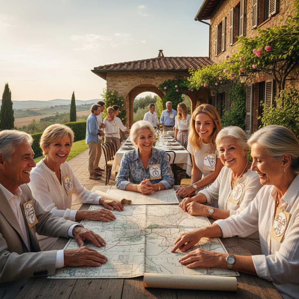 Family Reunion Name Badges: Connecting Distant Cousins Over Old Maps — visual companion 3