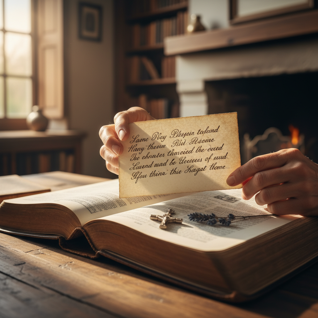 The Handwritten Blessing Card: Words of Encouragement Preserved in Bible Pages — visual companion 2