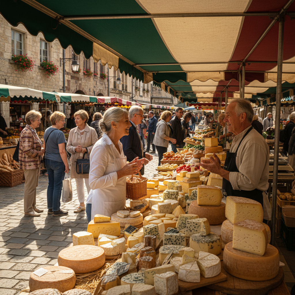 The Wednesday Market Stall: Fresh Cheeses, Canvas Awnings, and Catching Up — visual companion 3