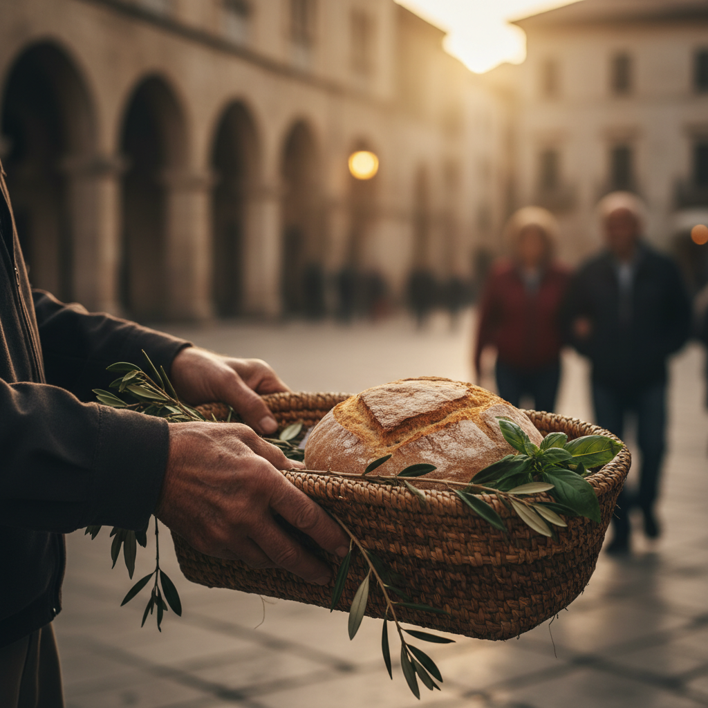 The Village Square at Dusk: Evening Strolls (Passeggiata) and Warm Greetings — visual companion 2