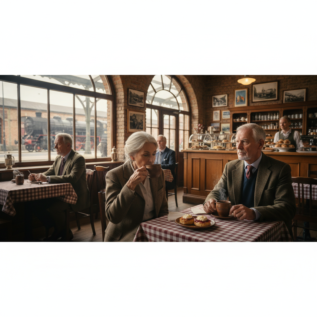 The Station Tea Room: Thick Ceramic Cups, Warm Scones, and Waiting for Arrivals — visual companion 3