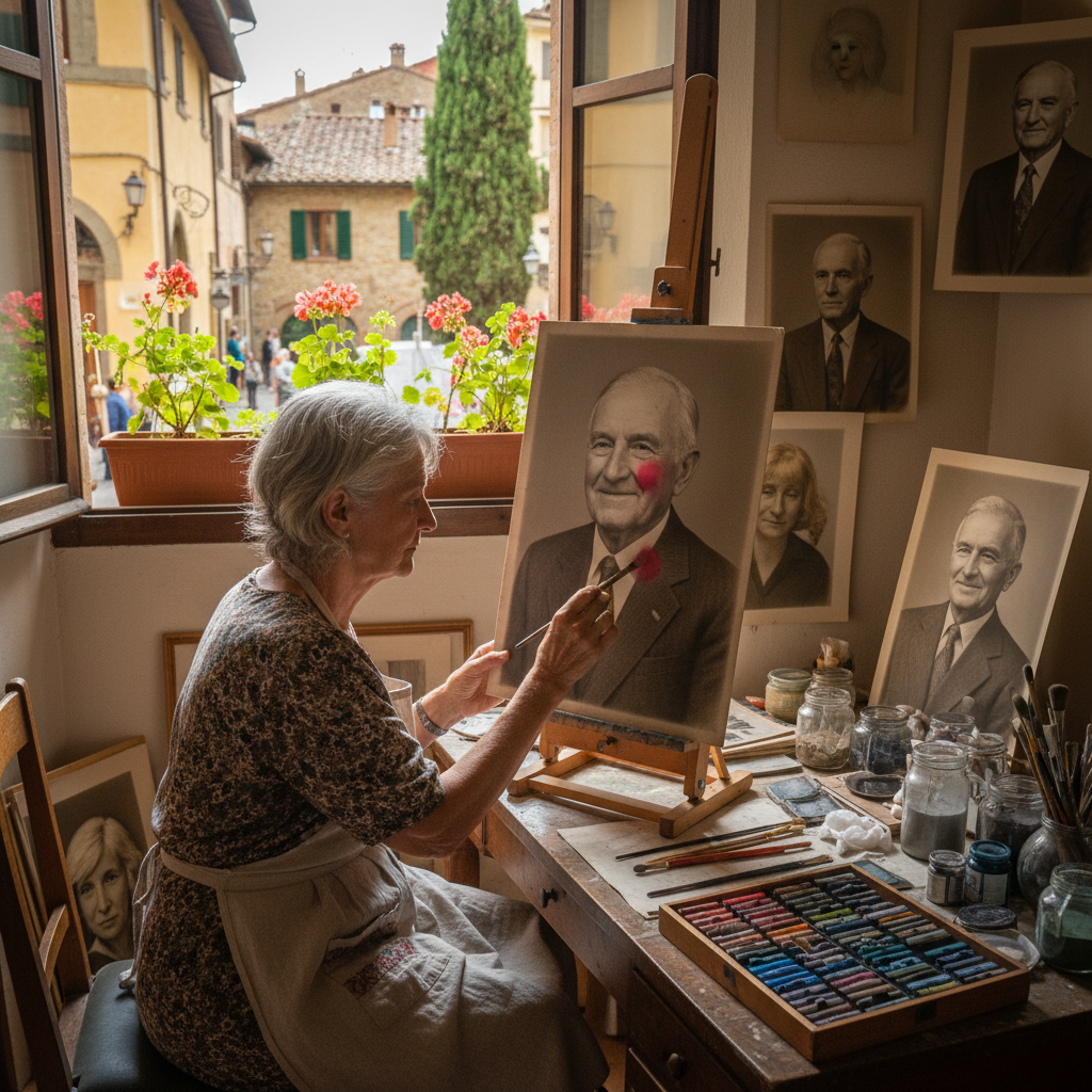 Hand-Tinting Monochrome Portraits with Oil Pastels: Adding Rosy Cheeks — visual companion 3