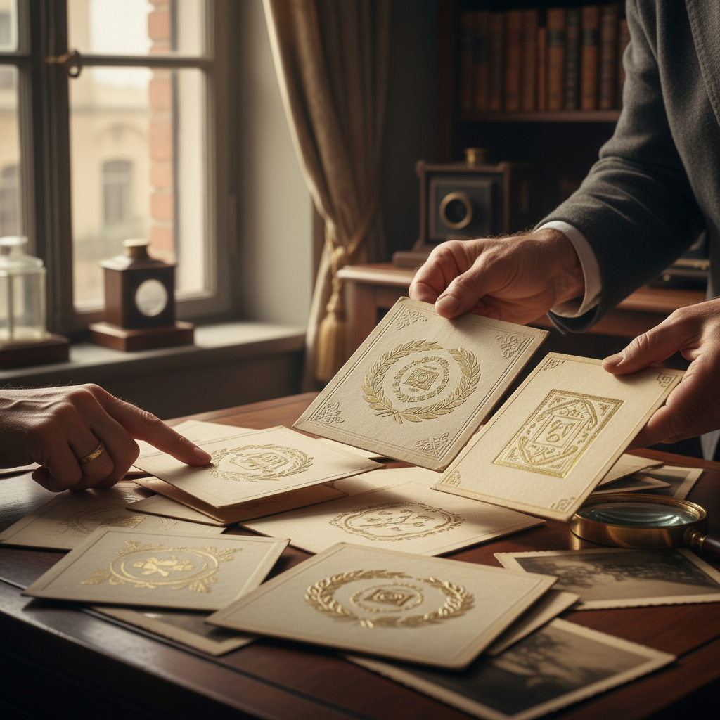 The Embossed Cardboard Photo Mount: Photographer's Studio Stamps in Gold Leaf — visual companion 2